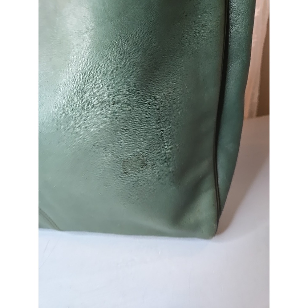 Vintage COACH Forest Green Leather, XL Studio Shoulder Tote Bag, 4081 90s USA - Picture 3 of 15